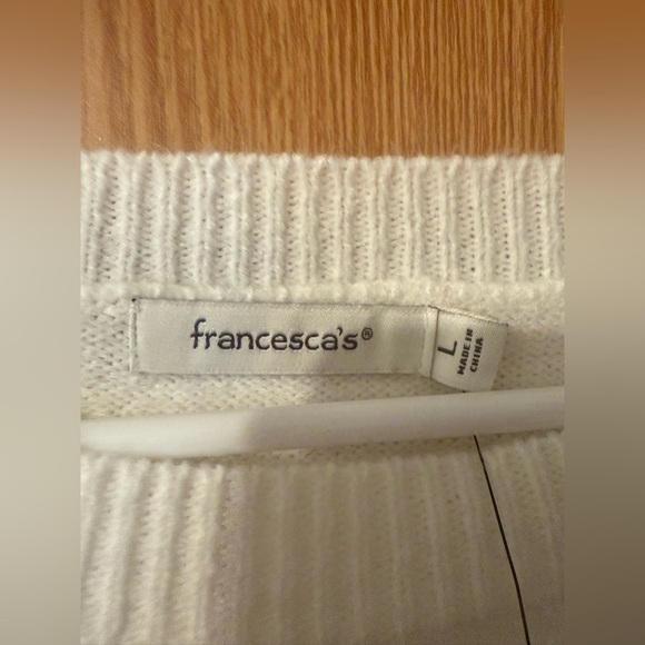 Francesca’s Holly Ribbon Front Cable Pullover Sweater - Picture 3 of 6